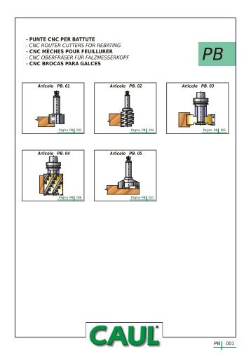 PB 001 - PUNTE CNC PER BATTUTE - CNC ROUTER ... - Caul