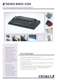 DESKO BMOS 5200 - Check-In Keyboard [PDF]