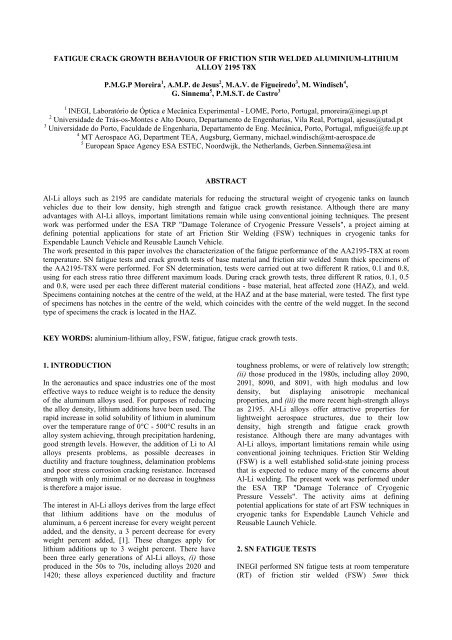 FATIGUE CRACK GROWTH BEHAVIOUR OF FRICTION STIR ...