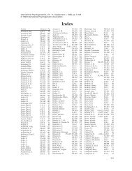 IPA 2. Abstract Book Index - International Psychogeriatric Association