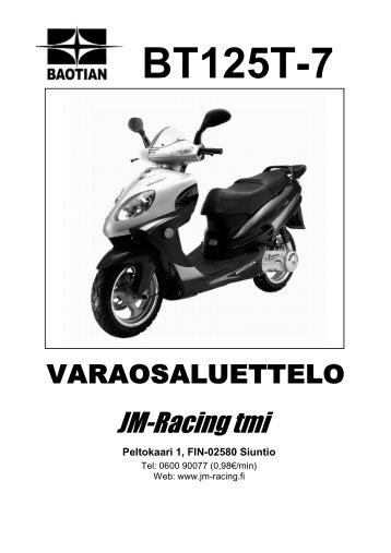 Varaosaluettelo BT125T-7 - JM-Racing