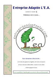 Catalogue de commande - ENTREPRISE ADAPTEE L'EA