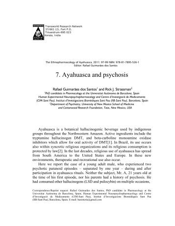 7. Ayahuasca and psychosis - Transworld Research Network