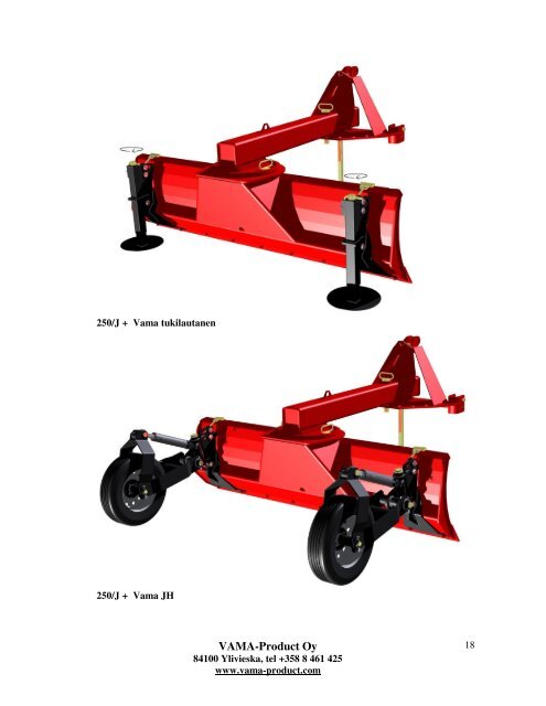 VAMA TAKALANOJEN LISÄVARUSTEET - VAMA Product Oy