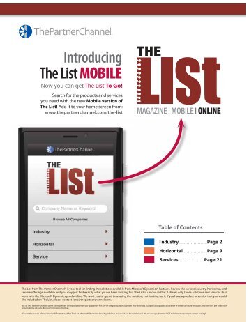 Download The List - The Partner Channel