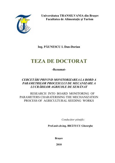 pdf romana - Universitatea Transilvania