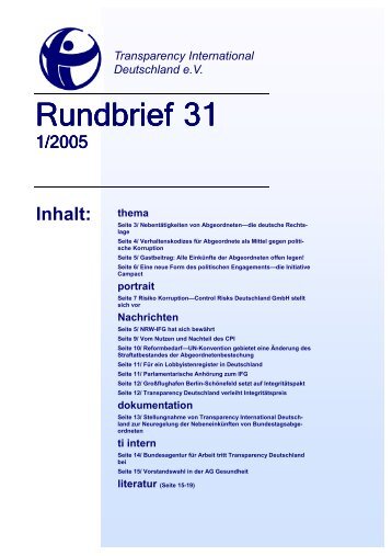 Rundbrief 31 - Transparency International