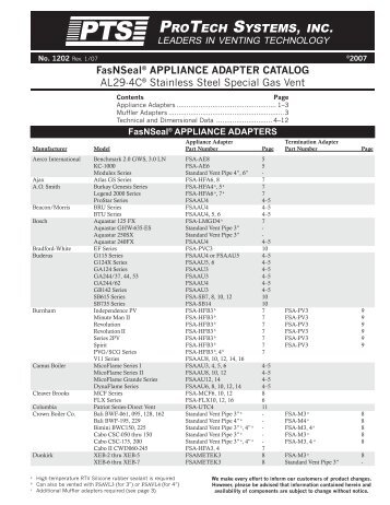 Specifications - PlumberSurplus.com