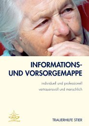 INFORMATIONS- UND VORSORGEMAPPE - Trauerhilfe Stier