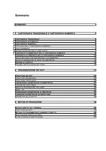 Dispense Cartografia numerica - Corsi di Laurea a Distanza