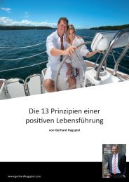 Gerhard Hagspiel - 13 Prinzipien zur positiven Lebensführung