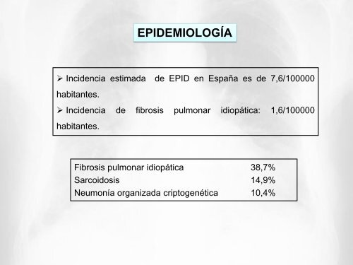 CLASIFICACIÓN DE LAS NEUMOPATÍAS INTERSTICIALES ...