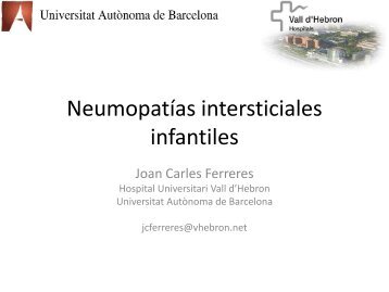 Neumopatías intersticiales infantiles - Congreso de la Sociedad ...