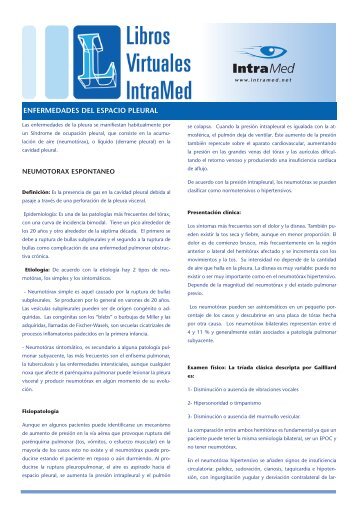 ENFERMEDADES DEL ESPACIO PLEURAL - IntraMed