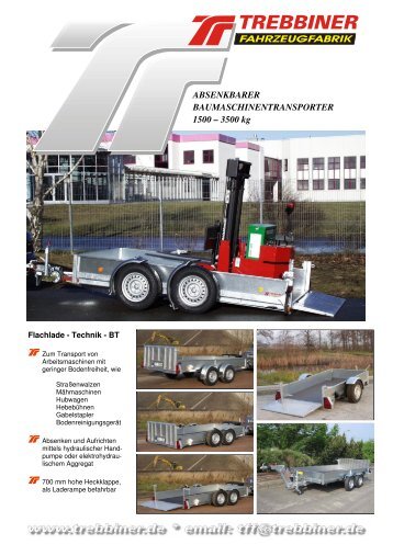 BTS Baumaschinentransporter absenkbar