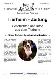 Tierheim - Zeitung - Tierheim Paderborn