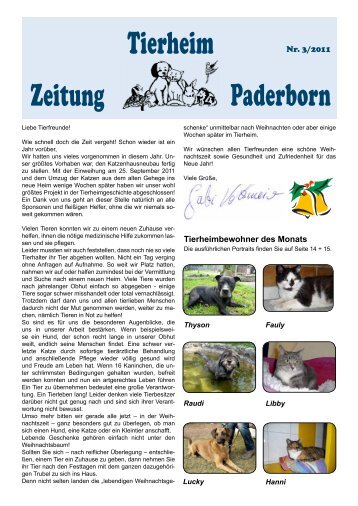 Tierheimzeitung 3_2011 - Tierheim Paderborn
