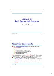 Sintesi di Reti Sequenziali Sincrone Macchina Sequenziale