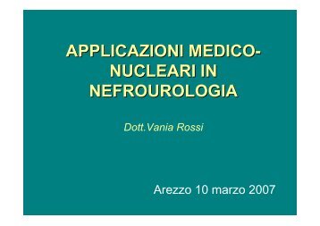 nucleari in nefrourologia - Centro Francesco Redi