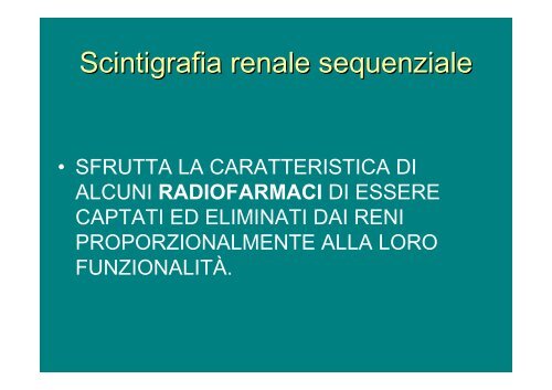 nucleari in nefrourologia - Centro Francesco Redi