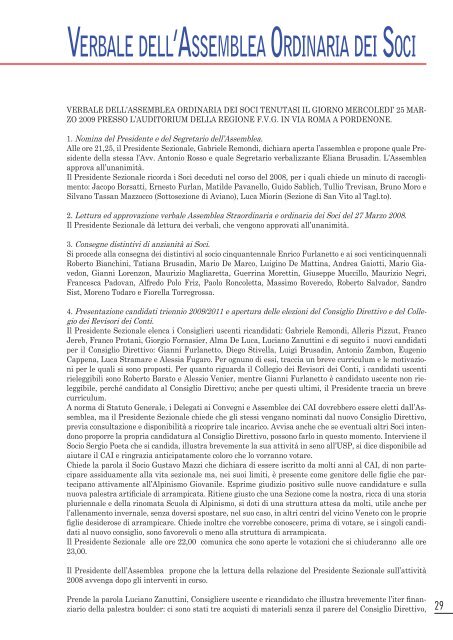 "Il Notiziario" in pdf - CAI - Sezione di Pordenone