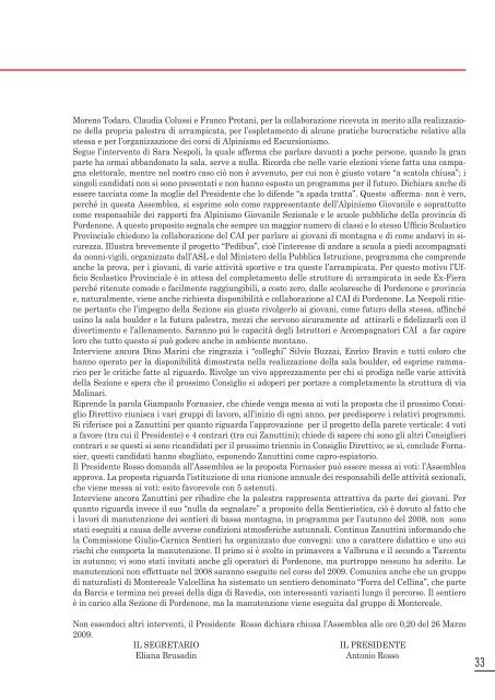 "Il Notiziario" in pdf - CAI - Sezione di Pordenone