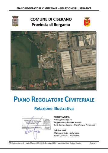 piano regolatore cimiteriale – relazione illustrativa - Comune di ...