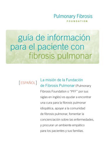 guía de información para el paciente con fibrosis pulmonar