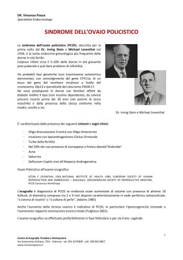 Sindrome dell'Ovaio Policistico.pdf - Dottore Vincenzo Piazza ...