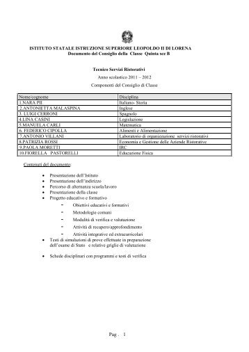 Pag . 1 - Organigramma