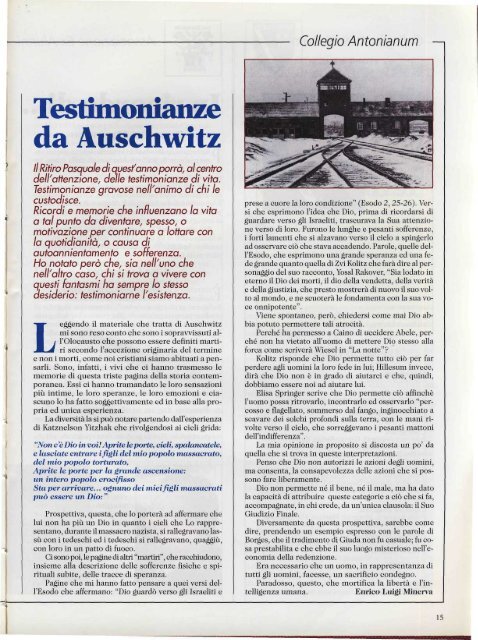 1/2000 Gennaio - Aprile - Ex-Alunni dell'Antonianum