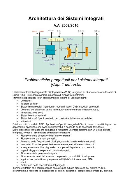 Architettura dei Sistemi Integrati - Quelli di Informatica