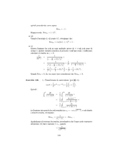 Esercizi svolti di analisi reale e complessa - Dipartimento di ...