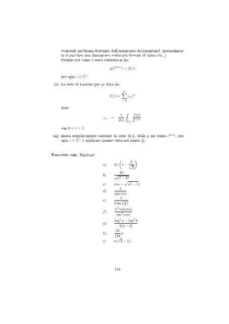 Esercizi svolti di analisi reale e complessa - Dipartimento di ...
