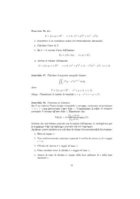 Esercizi svolti di analisi reale e complessa - Dipartimento di ...