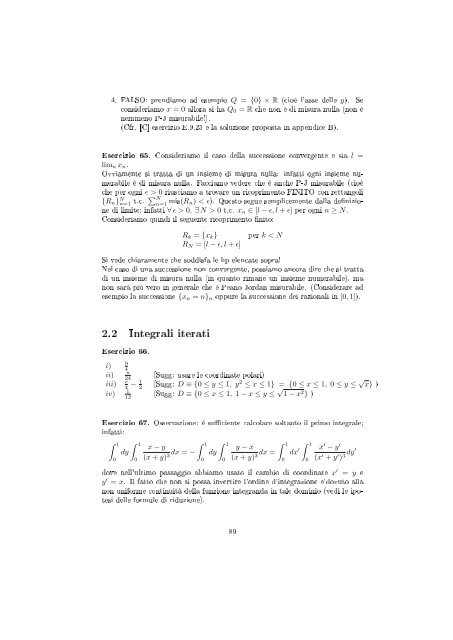 Esercizi svolti di analisi reale e complessa - Dipartimento di ...