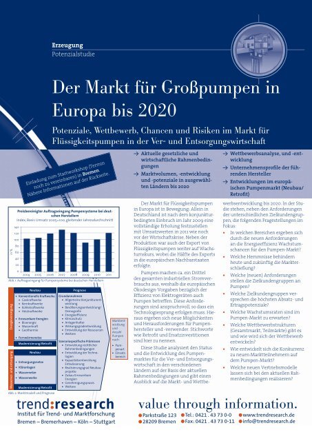 Der Markt für Großpumpen in Europa bis 2020 - trend:research