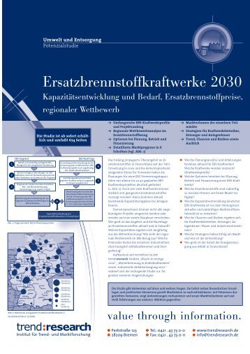 Ersatzbrennstoffkraftwerke 2030 - trend:research