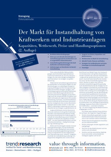 Der Markt für Instandhaltung von Kraftwerken und ... - trend:research