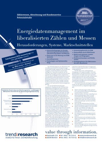 Energiedatenmanagement im liberalisierten Zählen ... - trend:research