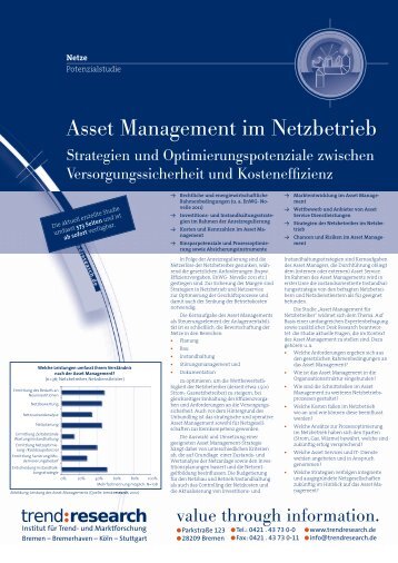 Asset Management im Netzbetrieb - trend:research