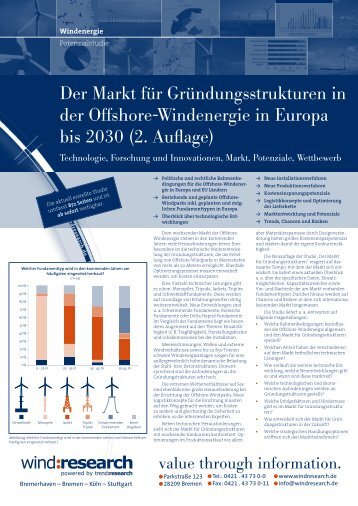 Der Markt für Gründungsstrukturen in der Offshore ... - trend:research