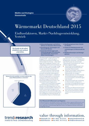 Wärmemarkt Deutschland 2015 - trend:research