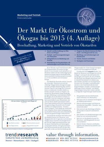 Der Markt für Ökostrom und Ökogas bis 2015 (4 ... - trend:research