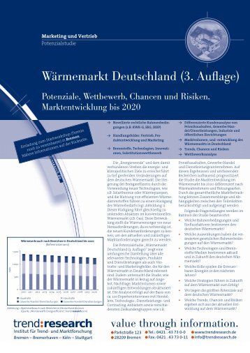 Wärmemarkt Deutschland (3. Auflage) - trend:research