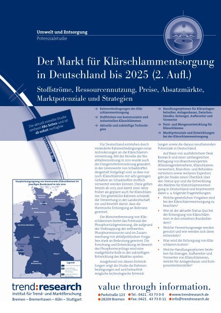 Der Markt für Klärschlammentsorgung in ... - trend:research