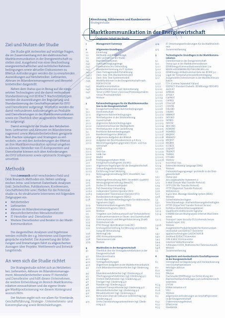 Marktkommunikation in der Energiewirtschaft - trend:research