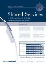 Shared Services in der Energiewirtschaft - trend:research