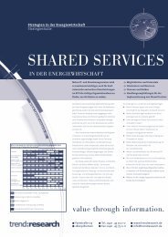 Shared Services in der Energiewirtschaft - trend:research