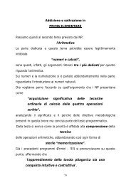 Addizione e sottrazione in PRIMA ELEMENTARE Passiamo quindi ...